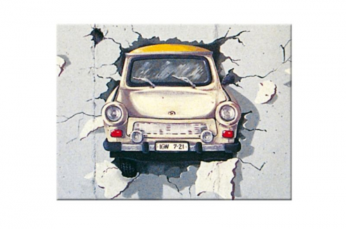 Magnet Trabbi weiss